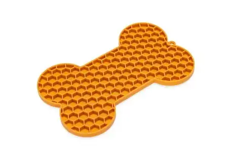 Beeztees Siliconen Likmat Botje Oranje 18x11x1 cm Express Levering